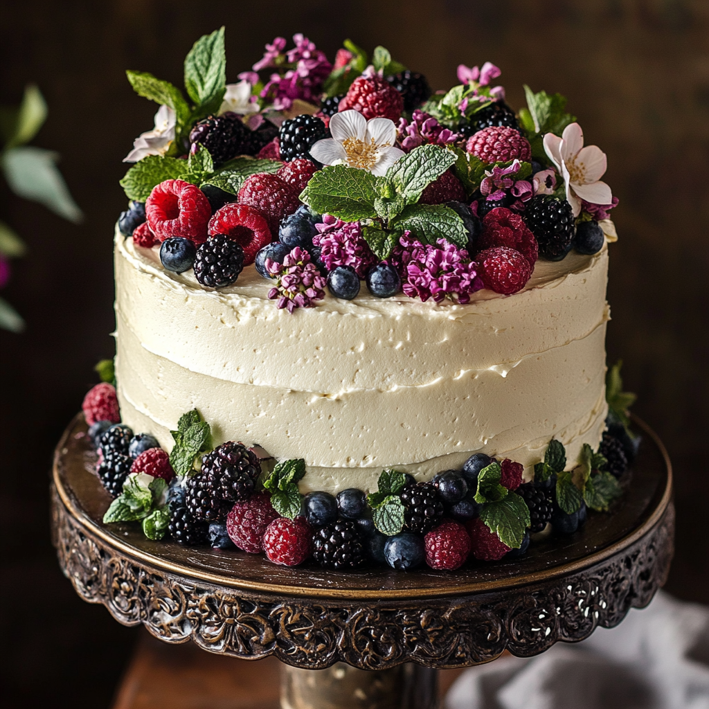 Mojito Cake with Whipped Buttercream