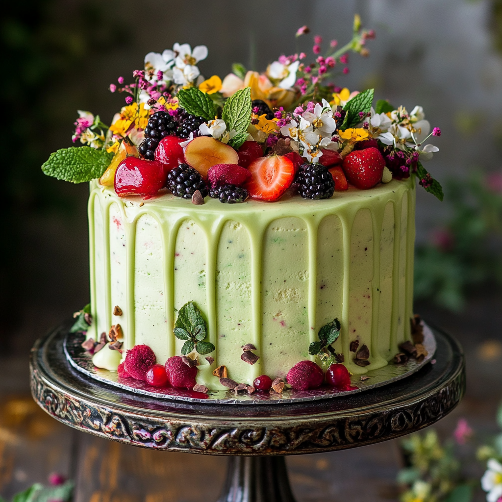 Mojito Cake with Whipped Buttercream