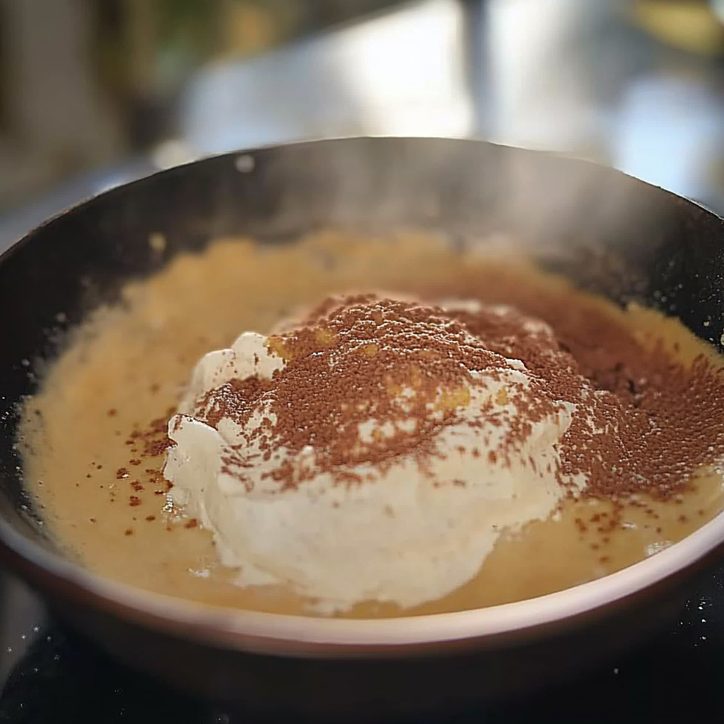 Half-bread half-cake dessert