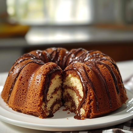 Chocolate Marble Banana Bundt Cake