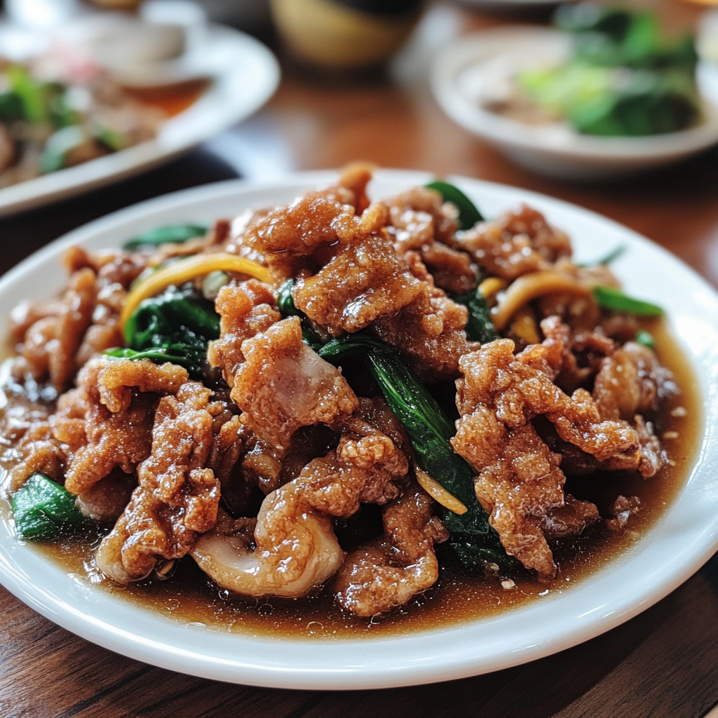 Crispy Beef in Oyster Sauce