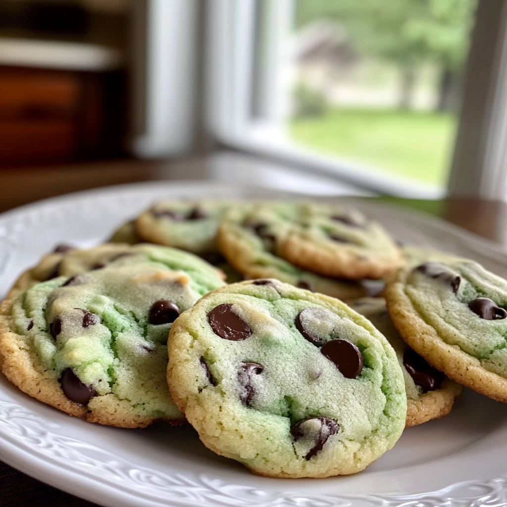 Mint Chocolate Chip Cookies