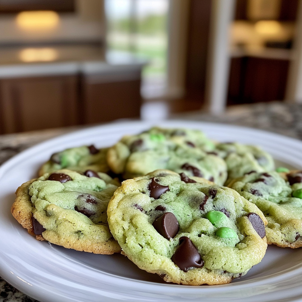 Mint Chocolate Chip Cookies
