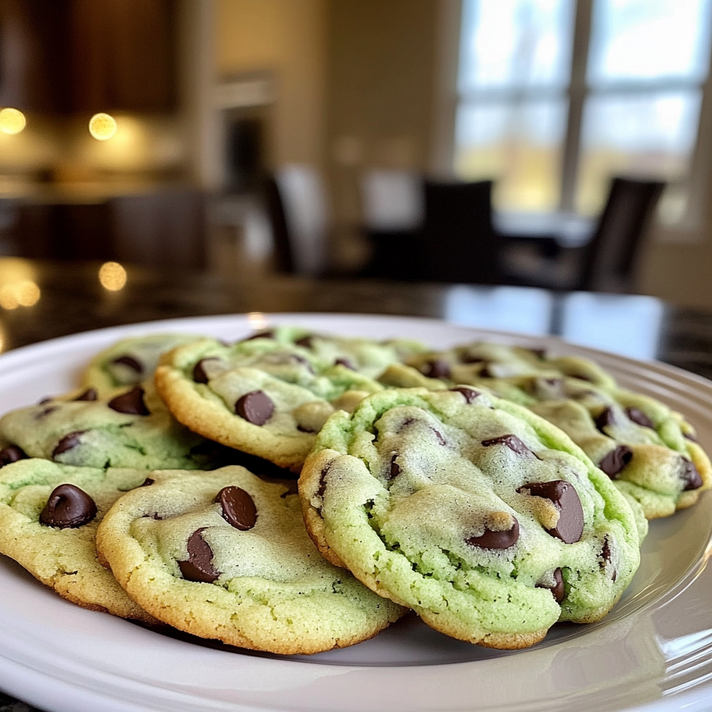 Mint Chocolate Chip Cookies
