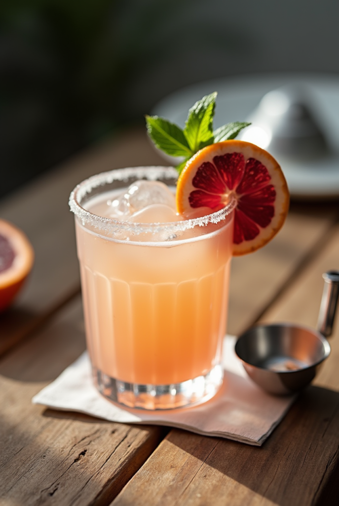 Coconut Blood Orange Margarita Mocktail