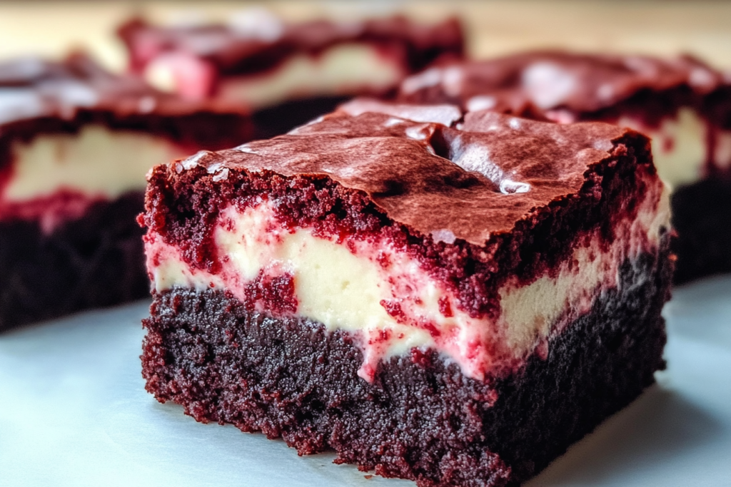 Red Velvet Cheesecake Brownies