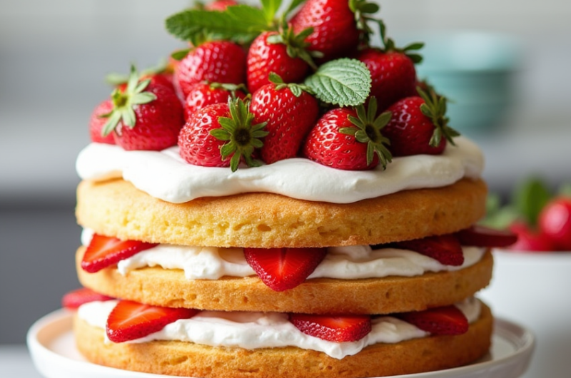 Light and Fluffy Strawberry Shortcake Cake – Your New Favorite Dessert