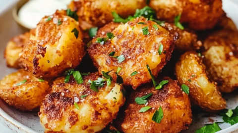 Crispy smashed potatoes