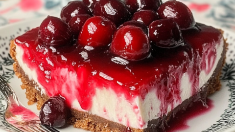 No Bake Cherry Cheesecake