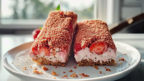 Strawberry Shortcake Ice Cream Bars
